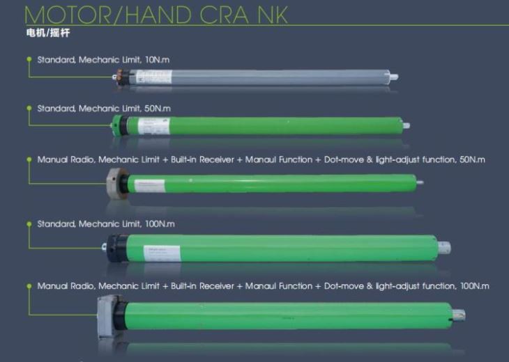 Standard motor crank for awnings